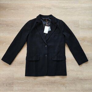 Quince Italian Wool Blend Oversized Blazer Women's Black Sz Small New With Tags